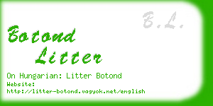 botond litter business card
